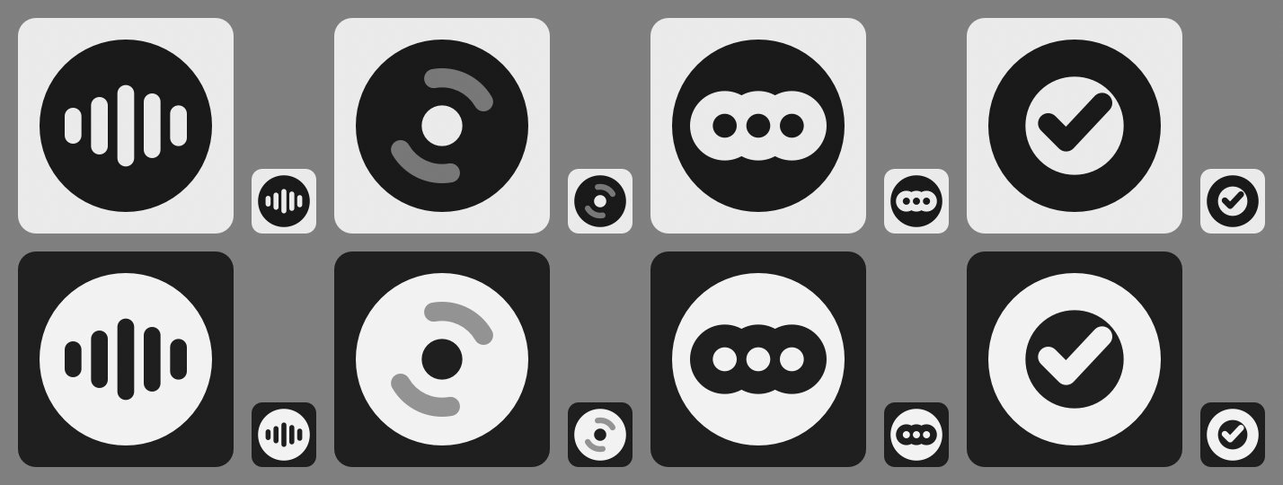 Pocket menu bar states for idle, recording, transcribing, and complete